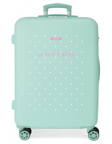 3751221 ABS SUITCASE 65CM 4W. MOVOM LA VITA E BELLA TURQUOIS